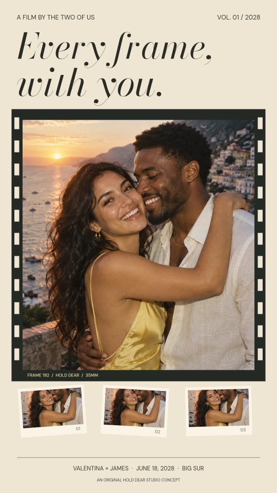 Analog film photo invitation